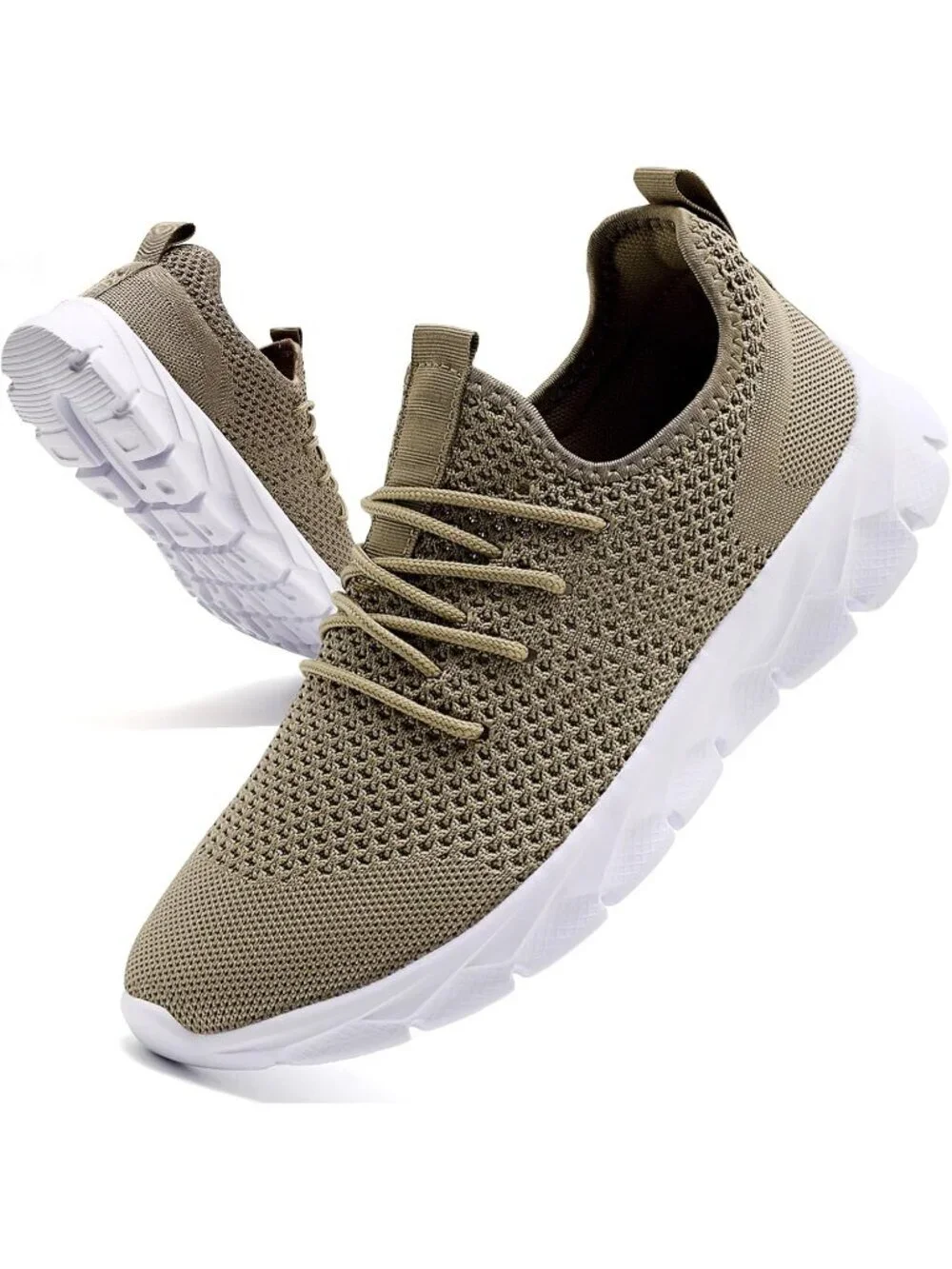 Men's Khaki Running Shoes Fashion Sneakers Tennis Walking Casual Athletic Shoes